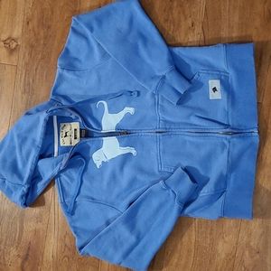 The Black Dog size xs cornflower blue zip hoodie